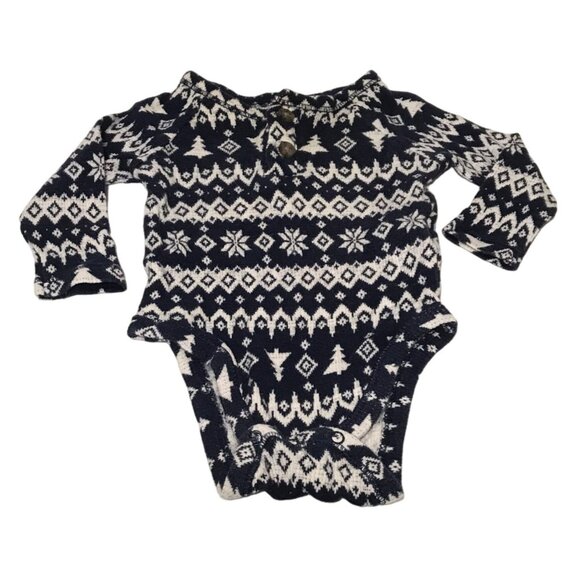 Old Navy Baby Winter-Themed Knit One Piece 0-3 Months Snap Closure - Picture 1 of 6